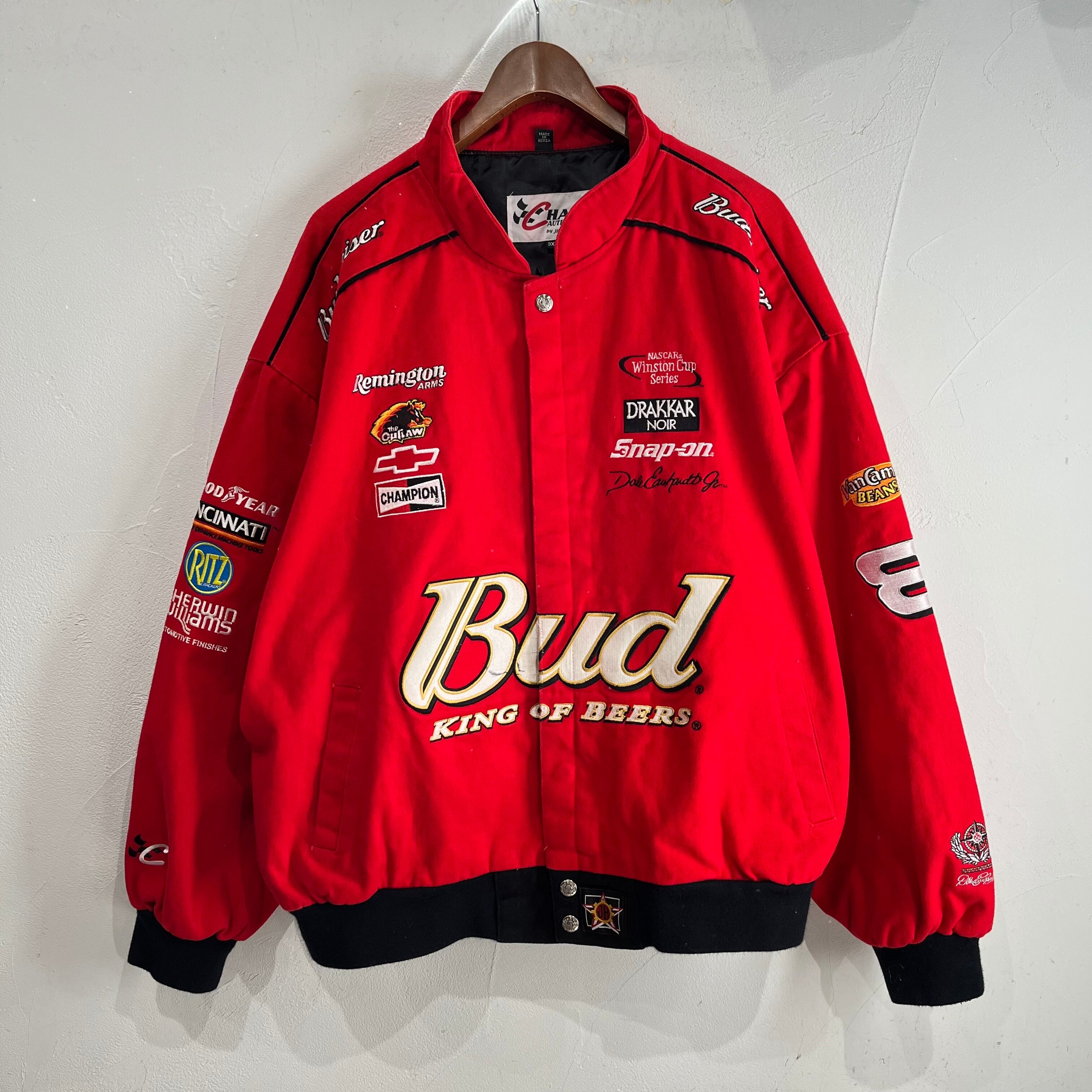 size:3XL【 Budweiser 】バドワイザー CHASE レーシングジャケット 赤 ...