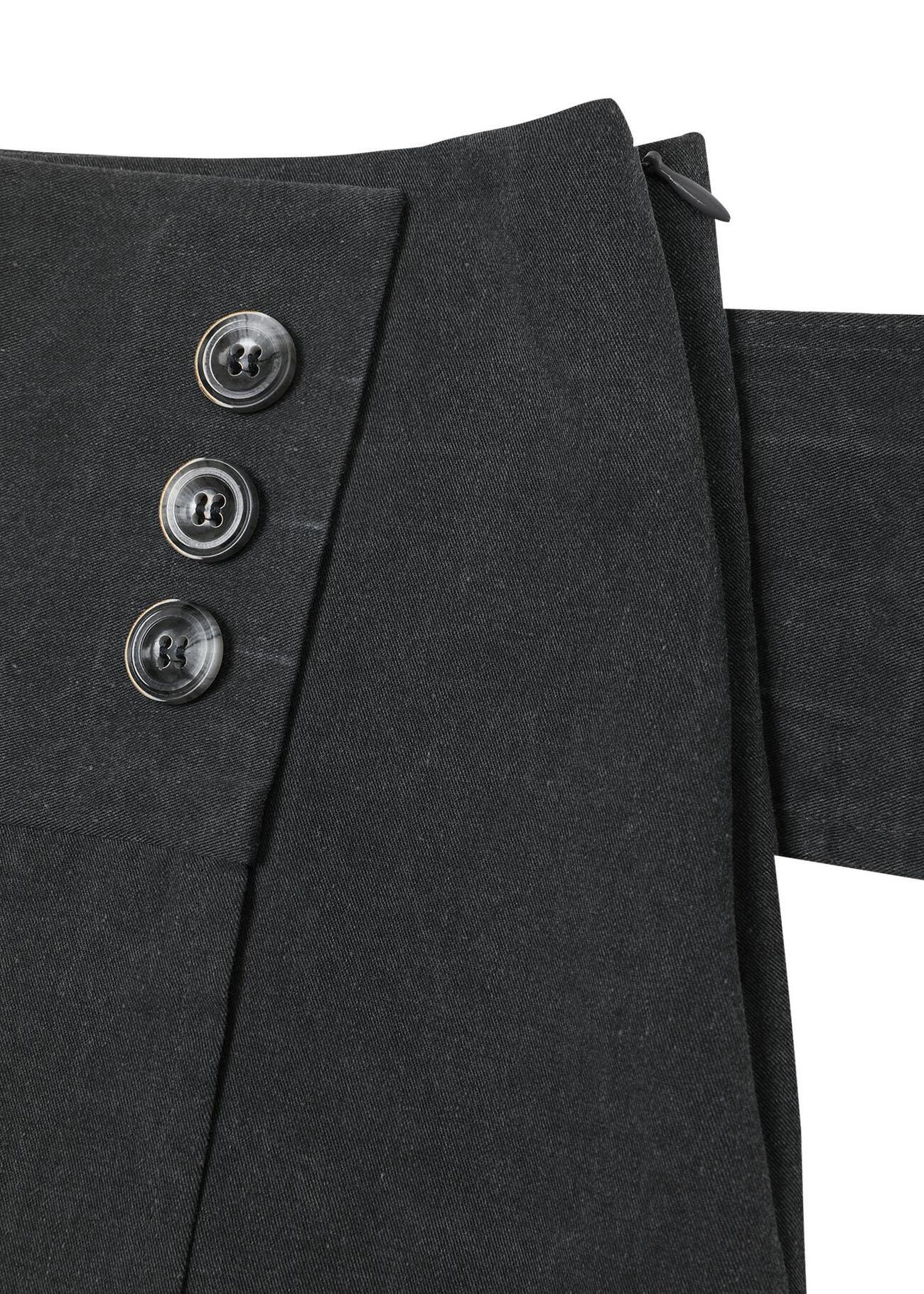 BOHEMSEO 】pleated wrap skirt