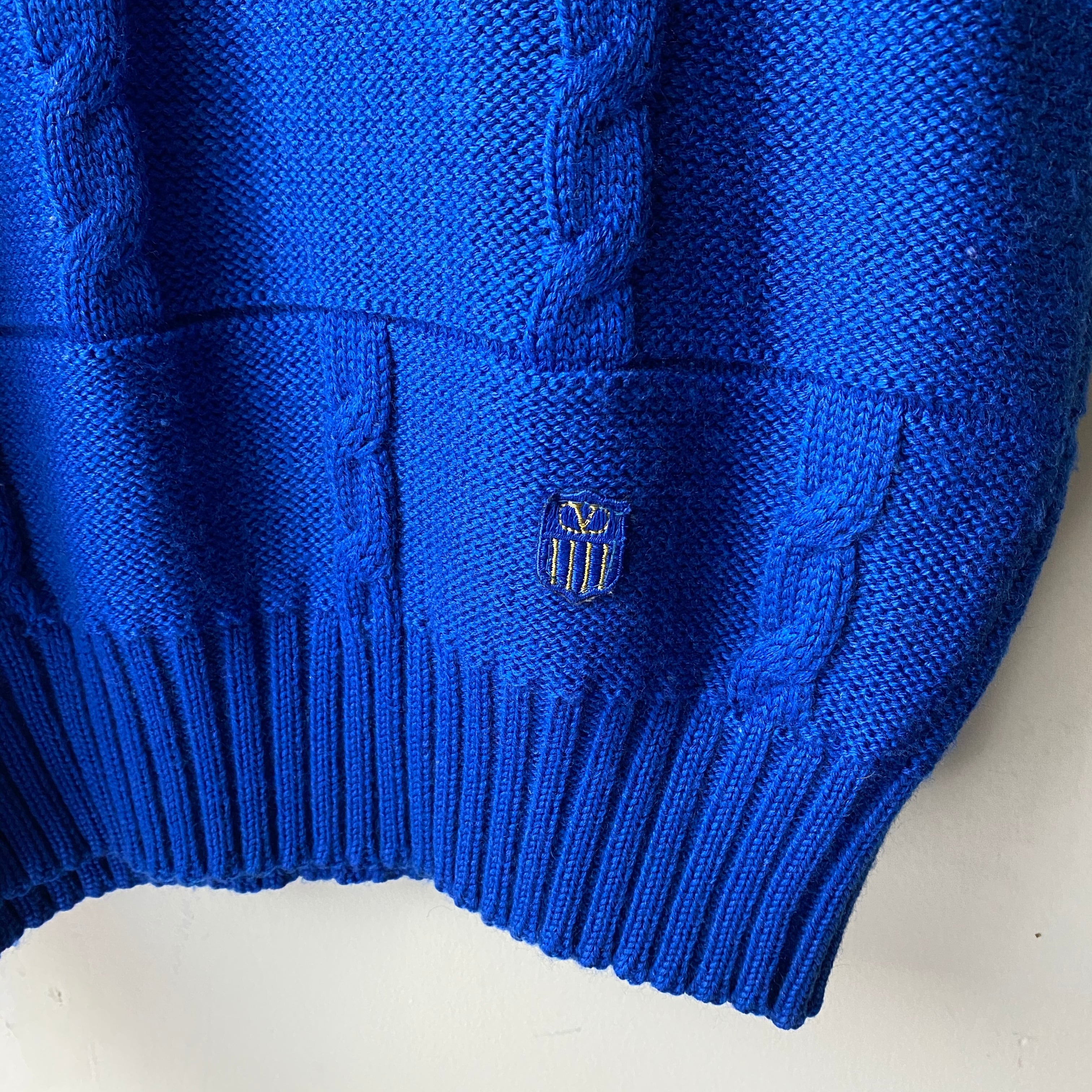 vintage VALENTINO blue color cable knit sweater | NOIR ONLINE