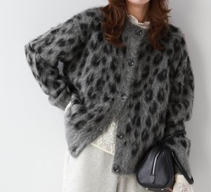 leopard knit jacket【2025102201】