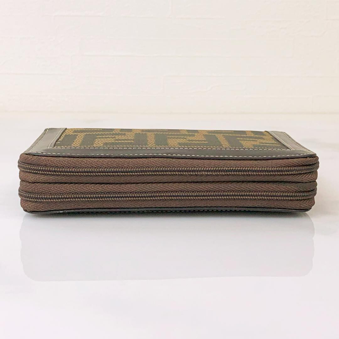 FENDI ズッカ柄 財布 フェンディ ラウンドジップ ダブルジップ | Big