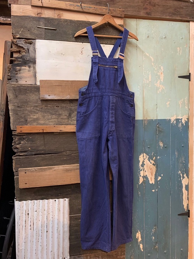 50-60's french work 'low back' overalls 