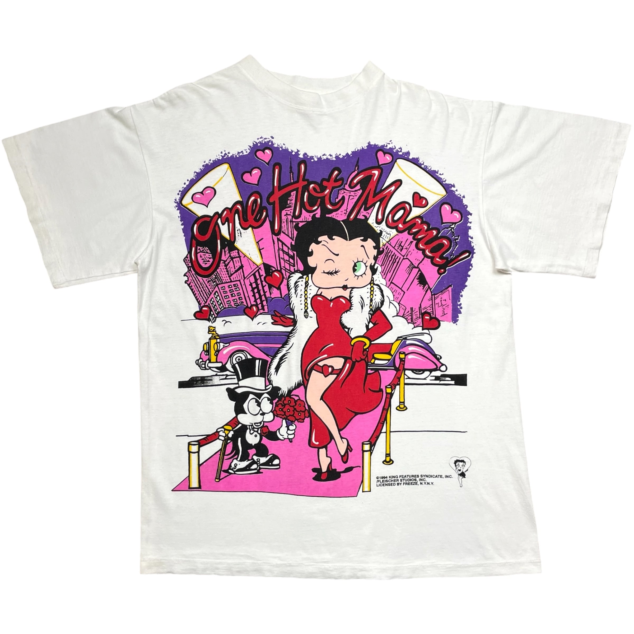 《XL》 ベティーブープTシャツ Tシャツ 両面プリント シングルステッチ ホワイト 90年代 vintage no.10441