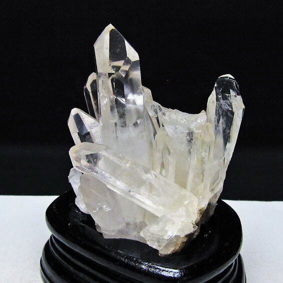 水晶 クラスター マダガスカル産 台座付属 水晶 原石 一点物 182-9398