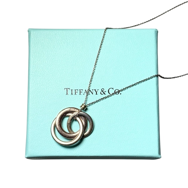 2012’s TIFFANY silver × rubedo metal triple “1837” pendant necklace