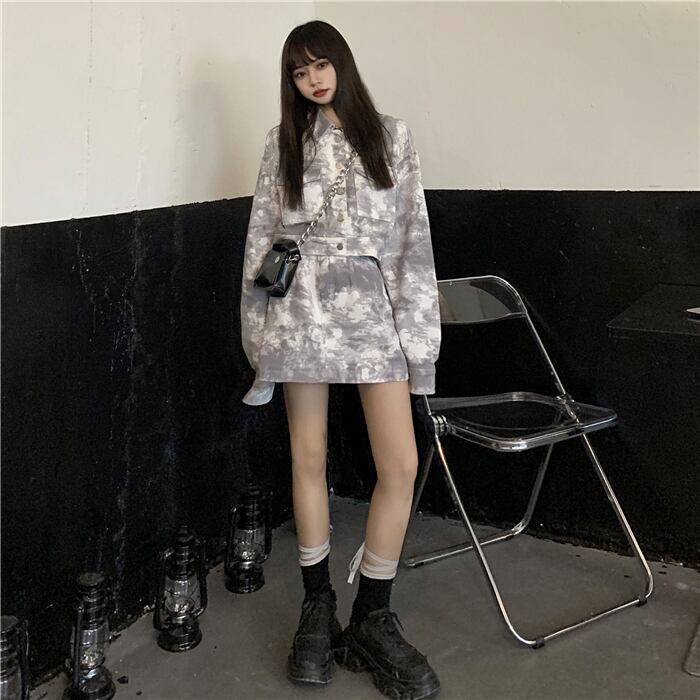 スプリングオータムスタイルスリムコート ジャケット ハイウェストAラインスカート レディース ロング 春物 秋物 1号婦人42328784516