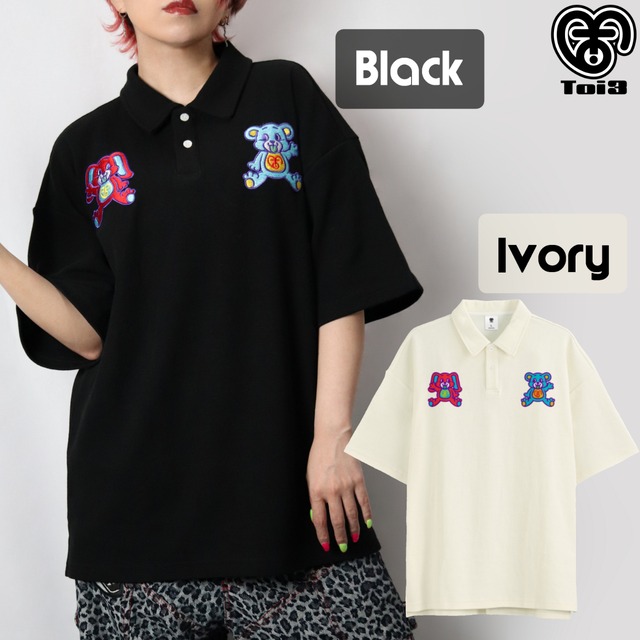 Rabbit and Bear Waffle Polo shirt （ラビット アンド ベアー ワッフル ポロ シャツ）【Ivory】