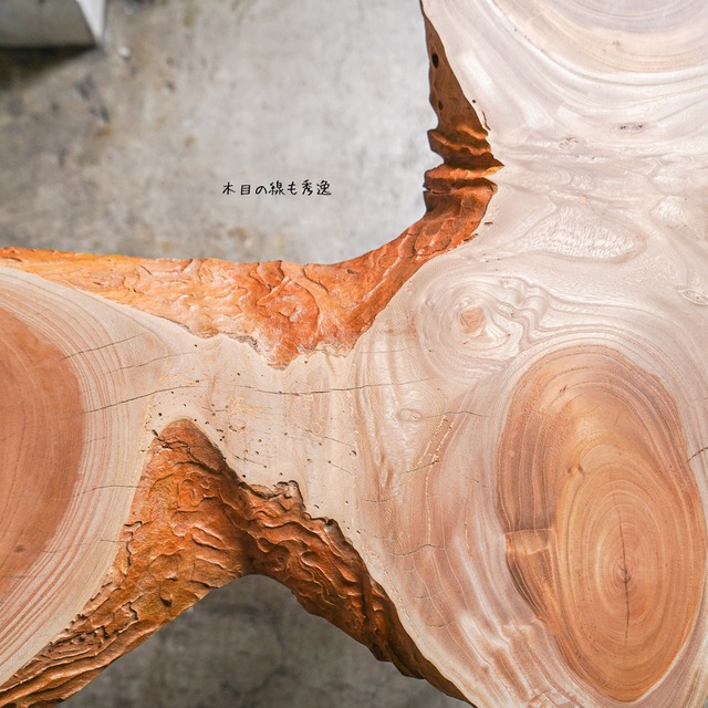 けやきの輪切りローテーブル （高さ変更無料）