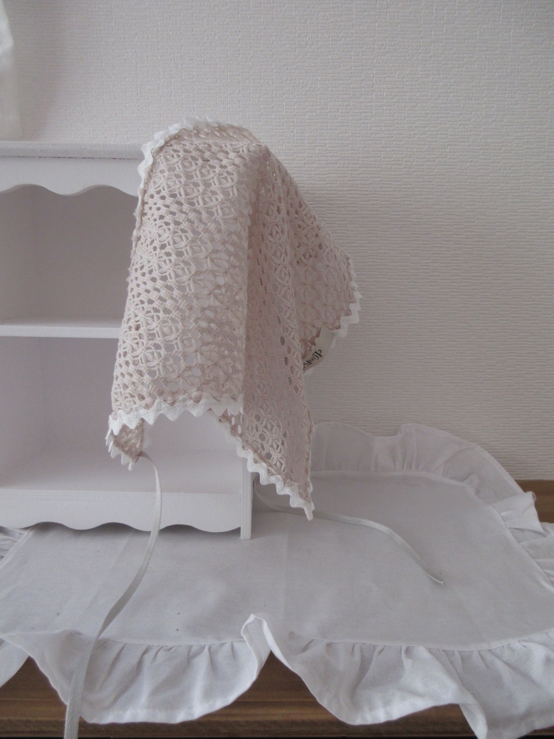 【即納/送料無料】Crochet Lace Bonnet / ivory