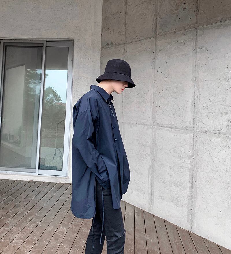 全3色 シャツ トップス 無地 カジュアル 長袖 おしゃれ