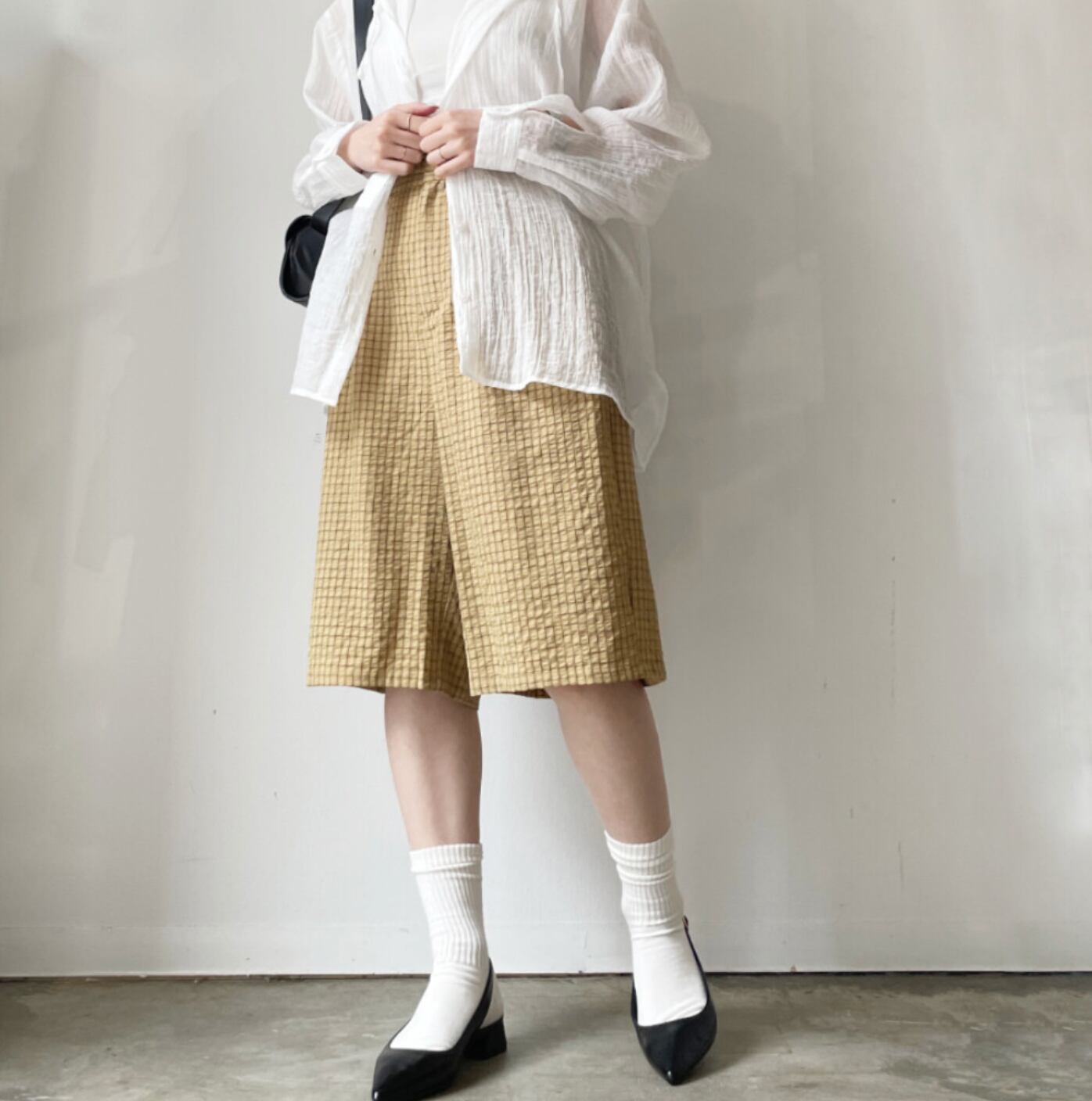 ナンバーミーTOKYO"CHECK HALF PANTS"BROWN