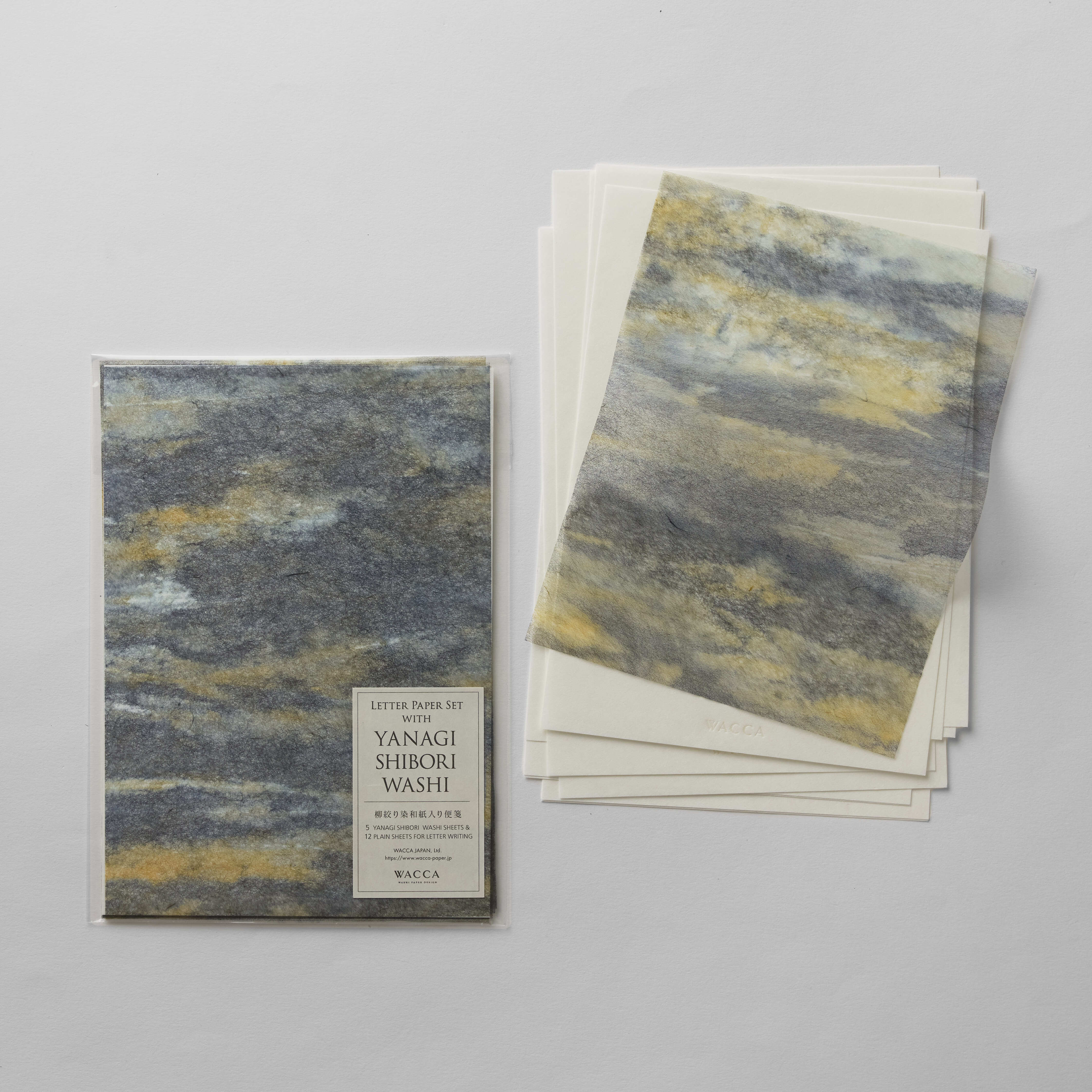LS02NV 柳絞り染和紙入り便箋 /ネイビー