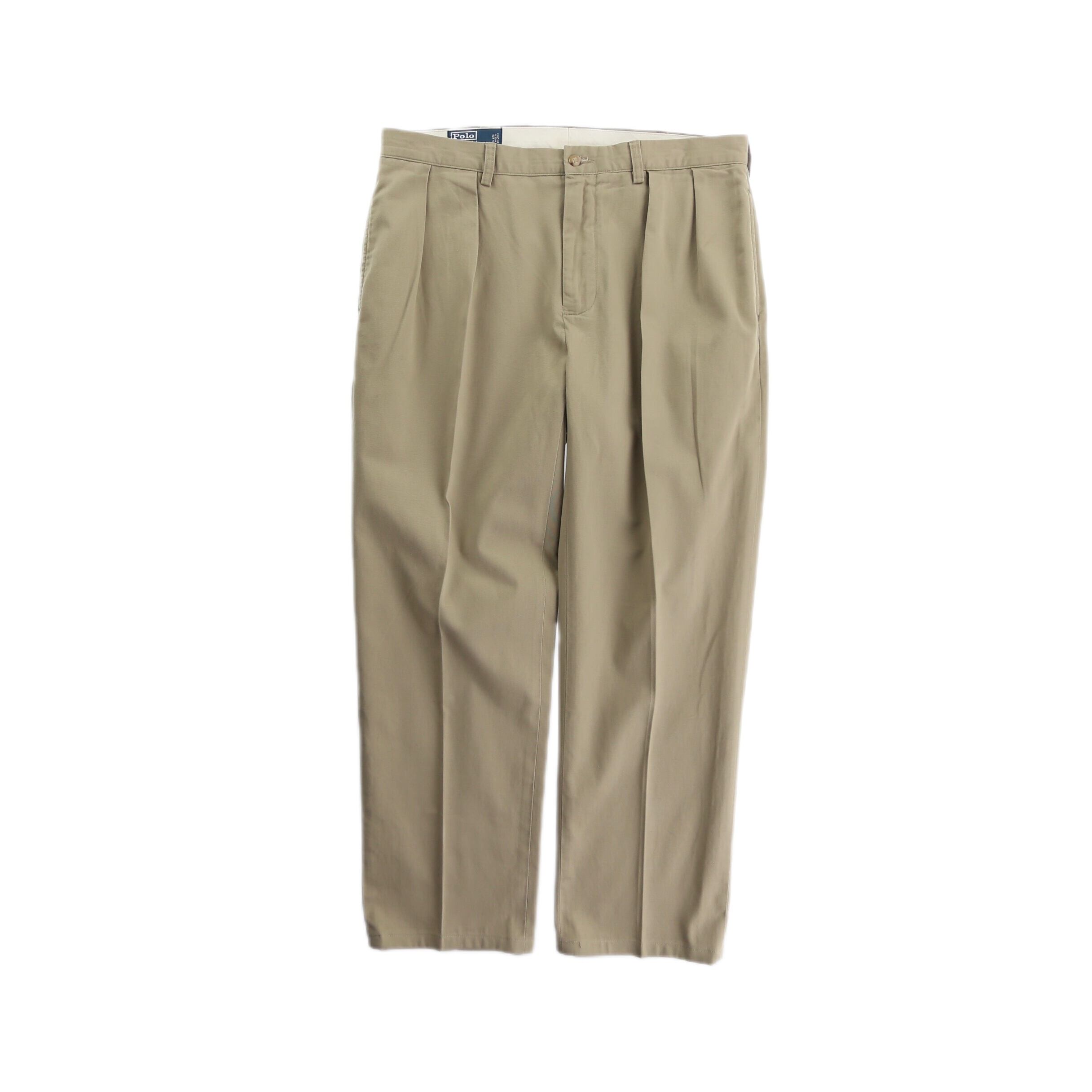 FIFTY-FIFTY】1990s vintage Polo by Ralph Lauren cotton 2tuck chino