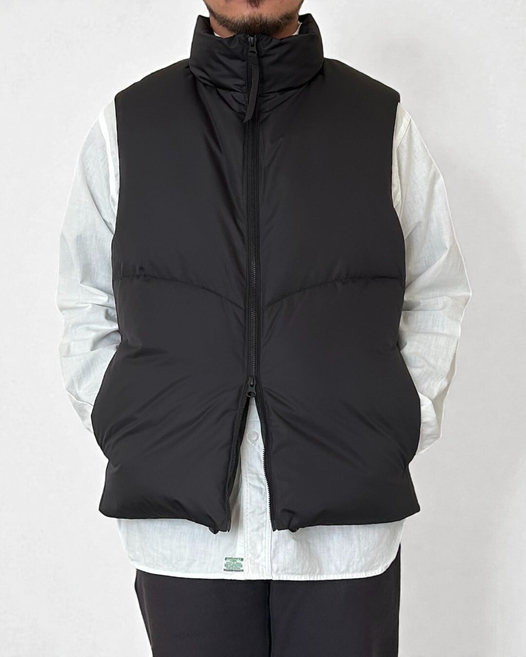 LAMOND / STAND DOWN VEST - スタンド ダウンベスト - BLACK - LM-O
