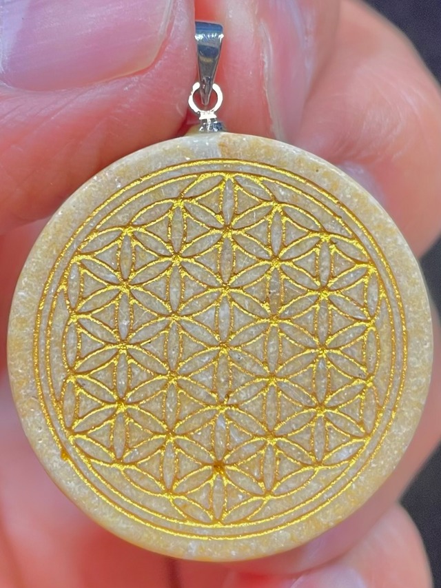 1) 聖石エルサレム・ストーン「ベツレヘムの奇跡」フラワーオブライフPT