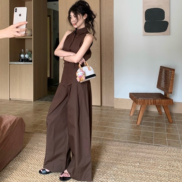 予約販売】セットアップ レディース ノースリーブ パンツ 上下 