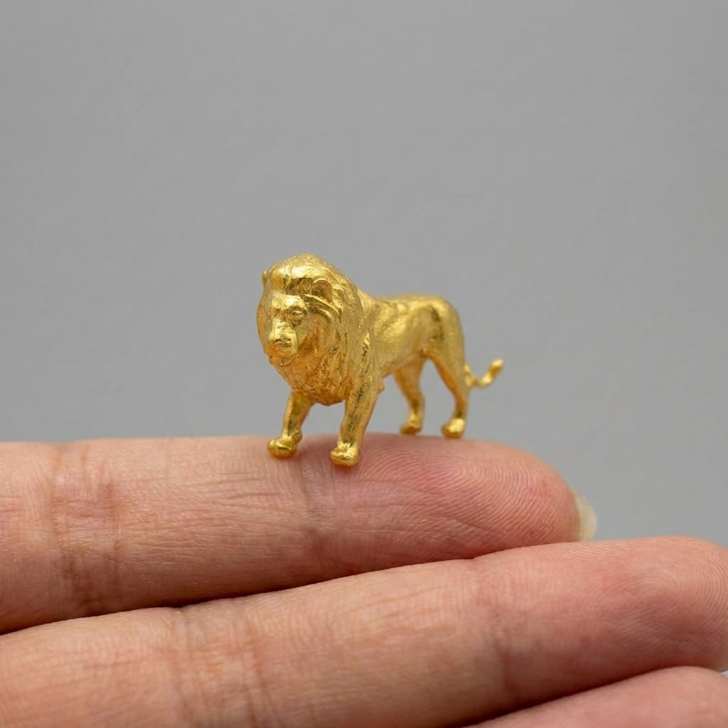純金10g『ライオン』モチーフ【JUNGOLD】ずっしり重い存在感