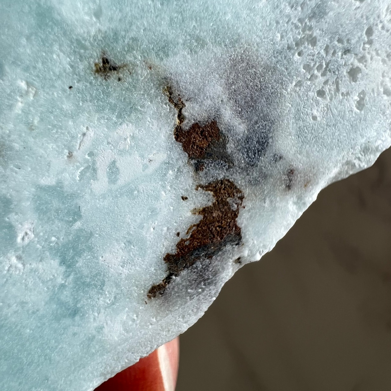 ラリマー原石スライス2*プレート*天然石インテリア*置き物*パワーストーン