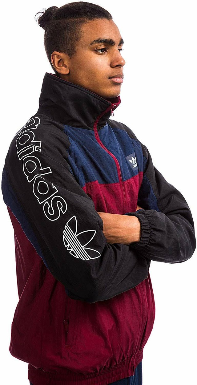 Adidas Originals(ナイロンジャケット フリース)Protect Ya Neck Jacket Black/Collegiate  Navy アディダス 5647 | blackdots