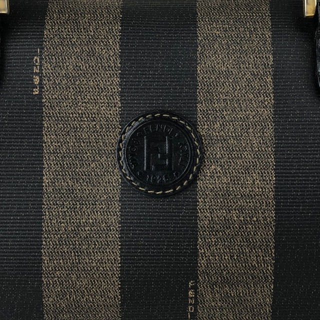 FENDI フェンディ ペカン ハンドバッグ ブラック FFロゴ PVC 2way ミニボストン vintage ヴィンテージ オールド 3d83yd