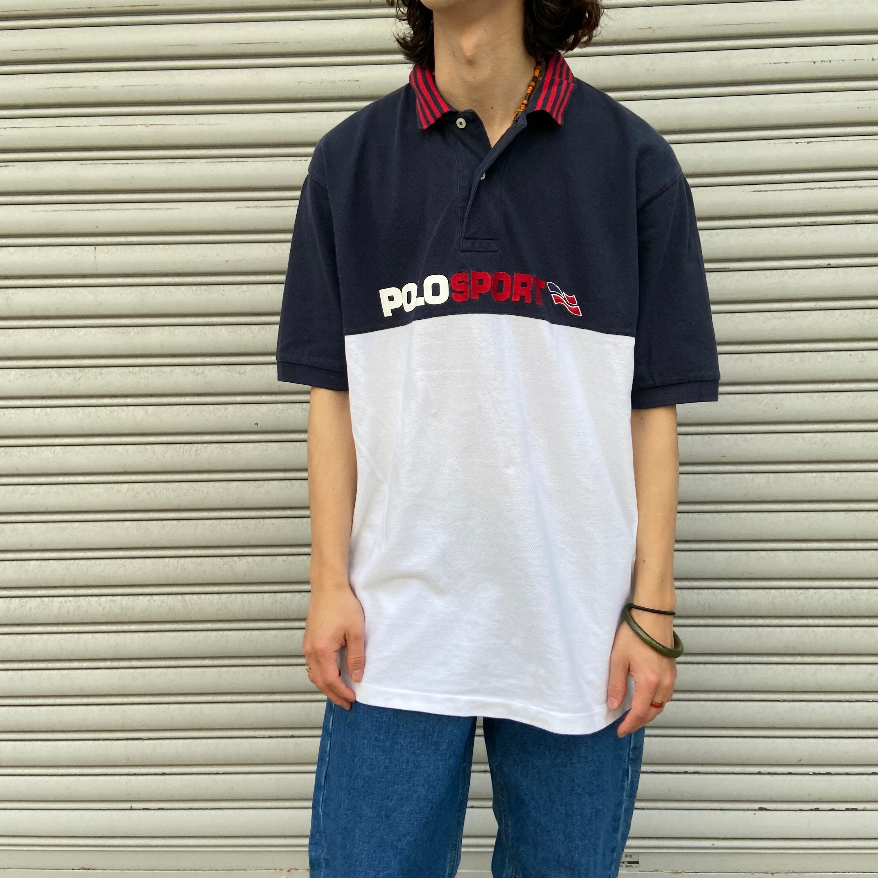 スペシャル 90s ポロスポーツ Tシャツ XL ネイビー POLO SPORT abitur