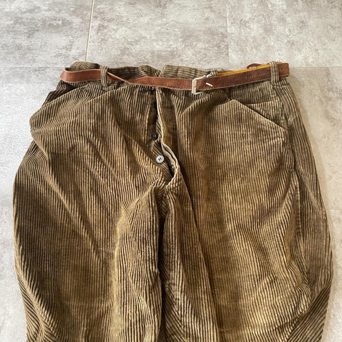 40s vintageベルト付き ジョッパーズ コーデュロイ ブラウン パンツ 詳細写真3