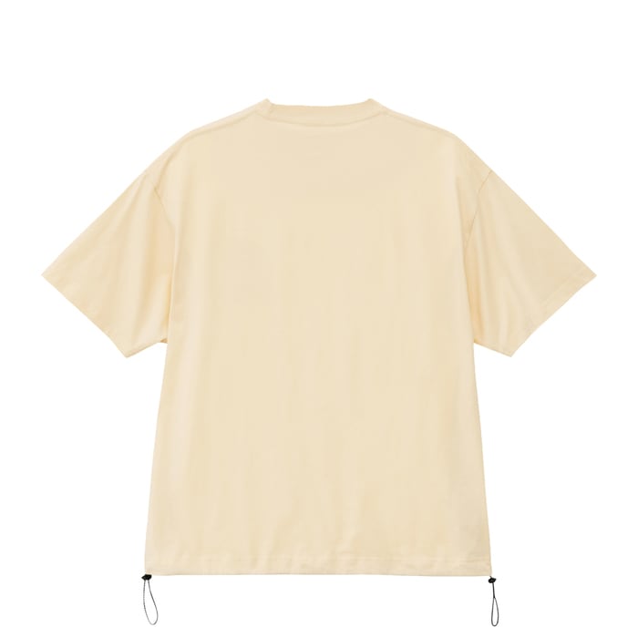 シャドードリップ 刺繍 ドローコード Tシャツ │ ドロップショルダー