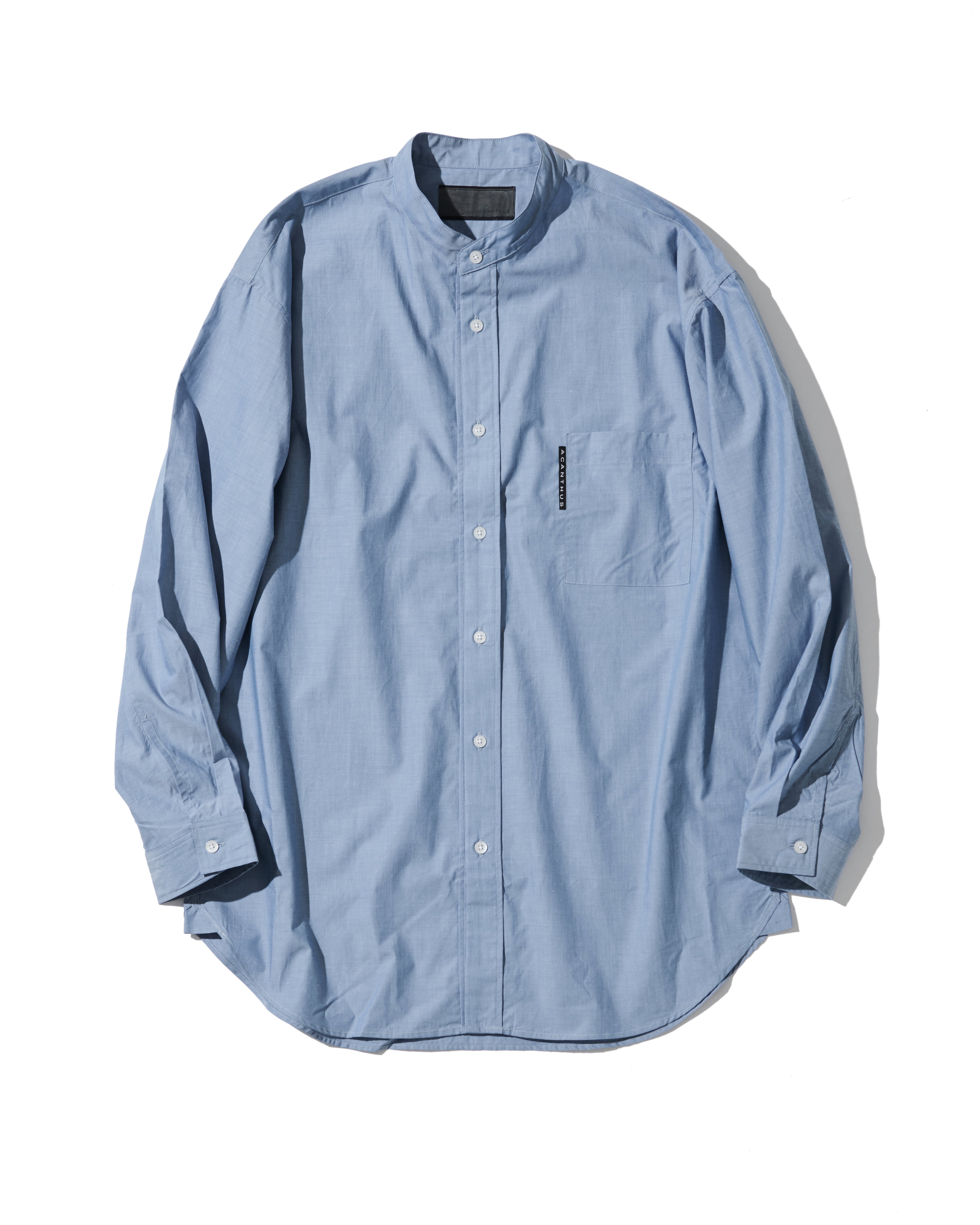 バンドカラー　オーバーサイズシャツ ZIP FIVE（ジップ ファイブ） シャツ CVCオックス 長袖 バンドカラー