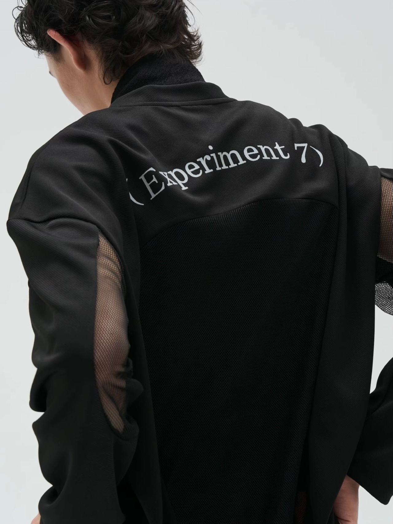 7440 37 1 Double Color Mesh Long Sleeve Tee