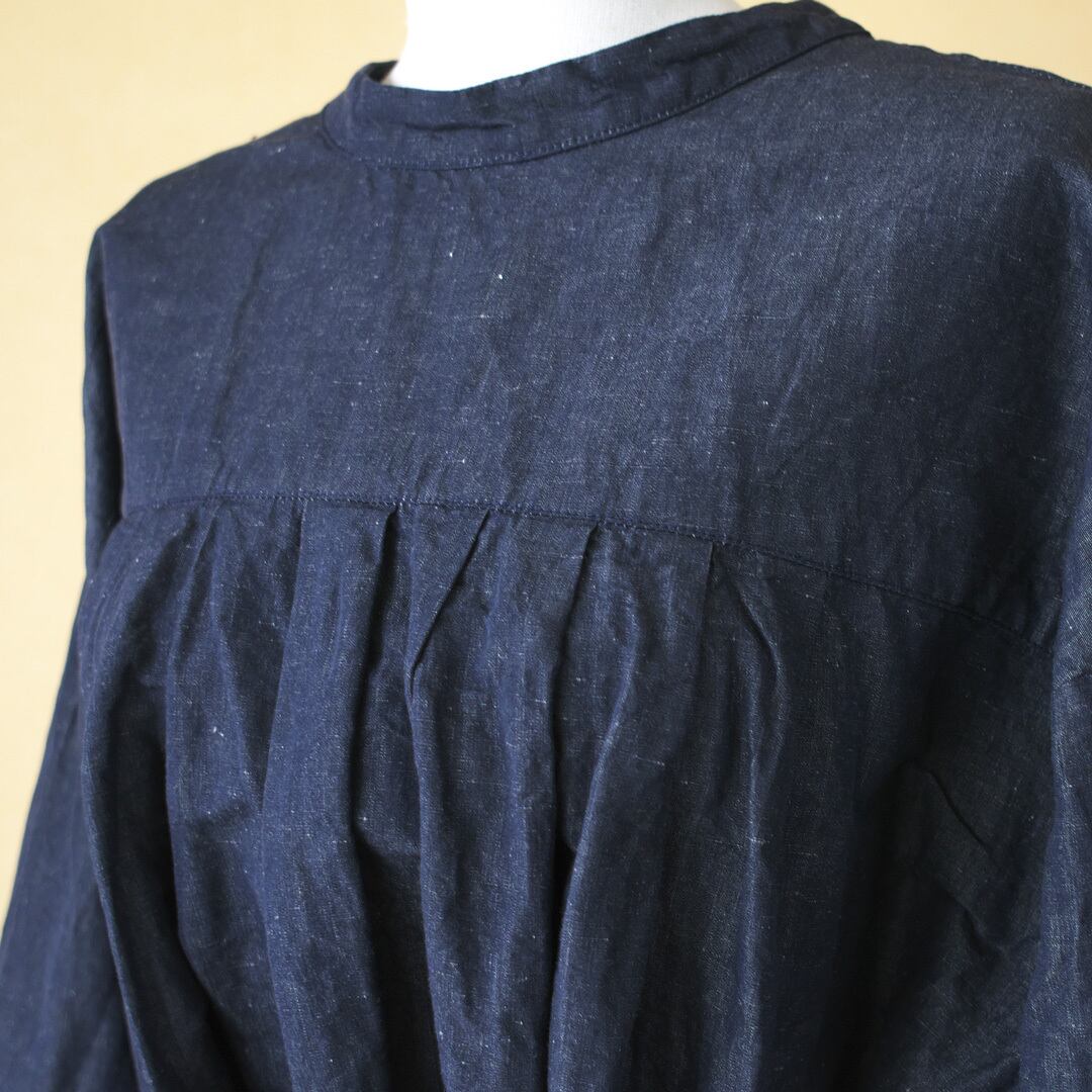 Gauze# ガーゼ G591 フロントタックワンピース・インディゴ