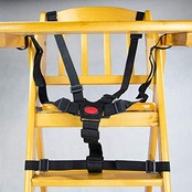 CXINCFBFUSH チェアベルト 5点式 ベビーカーベルト セーフティベルト タイプ 肩パッド付 ん 黒