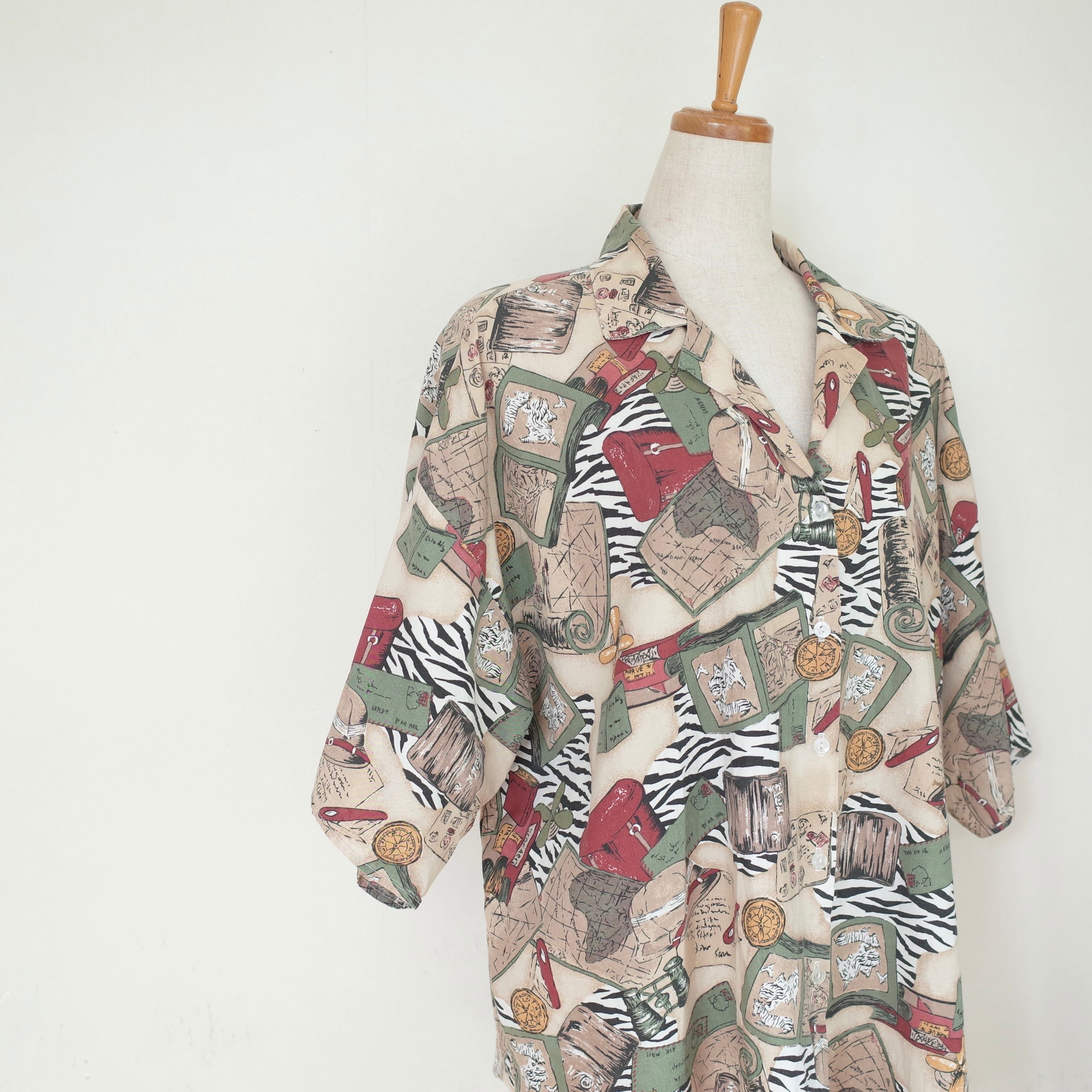 80-90s USA made big print shirt