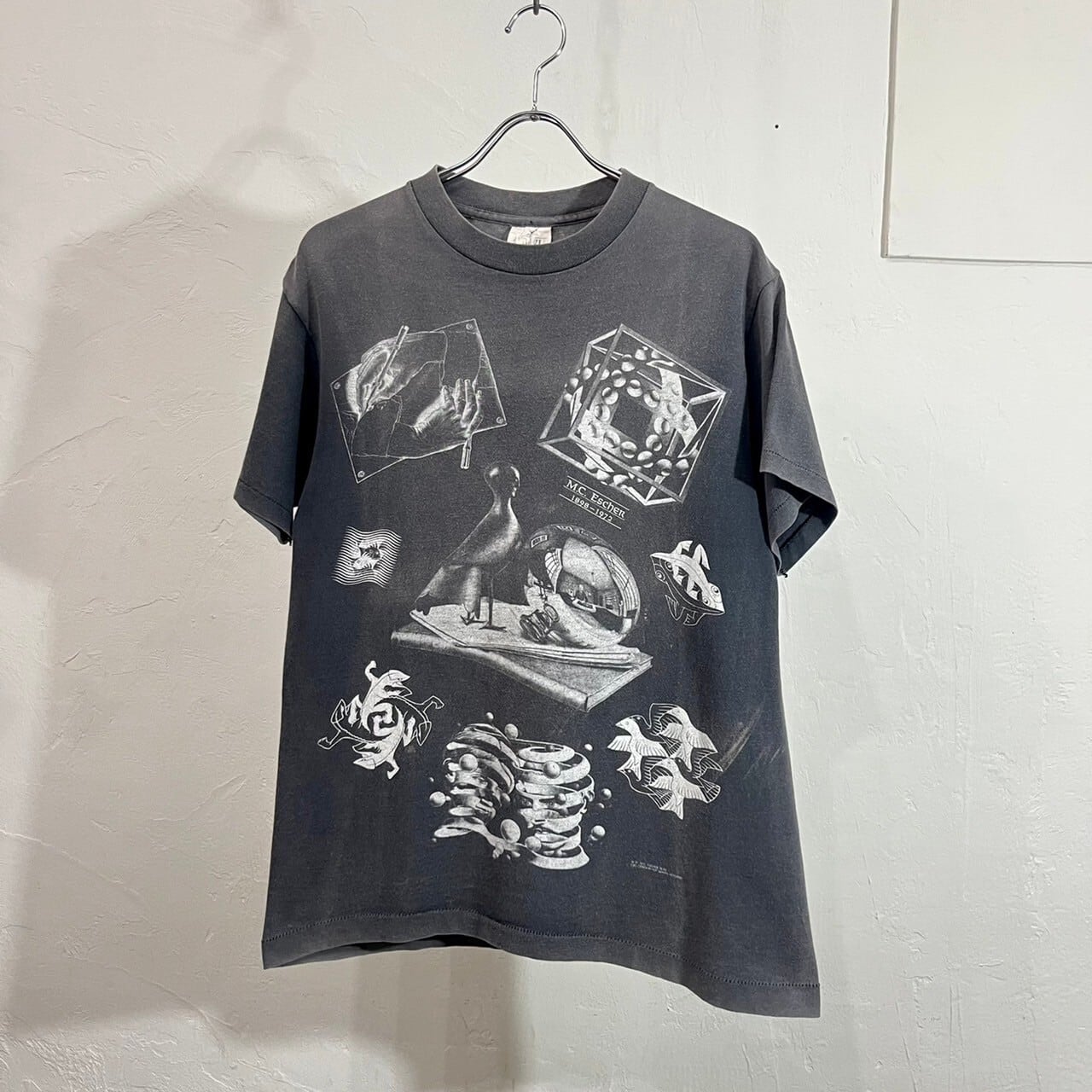 90s(1991) ANDAZIA "M.C.ESCHER" Multi Print Tee USA製