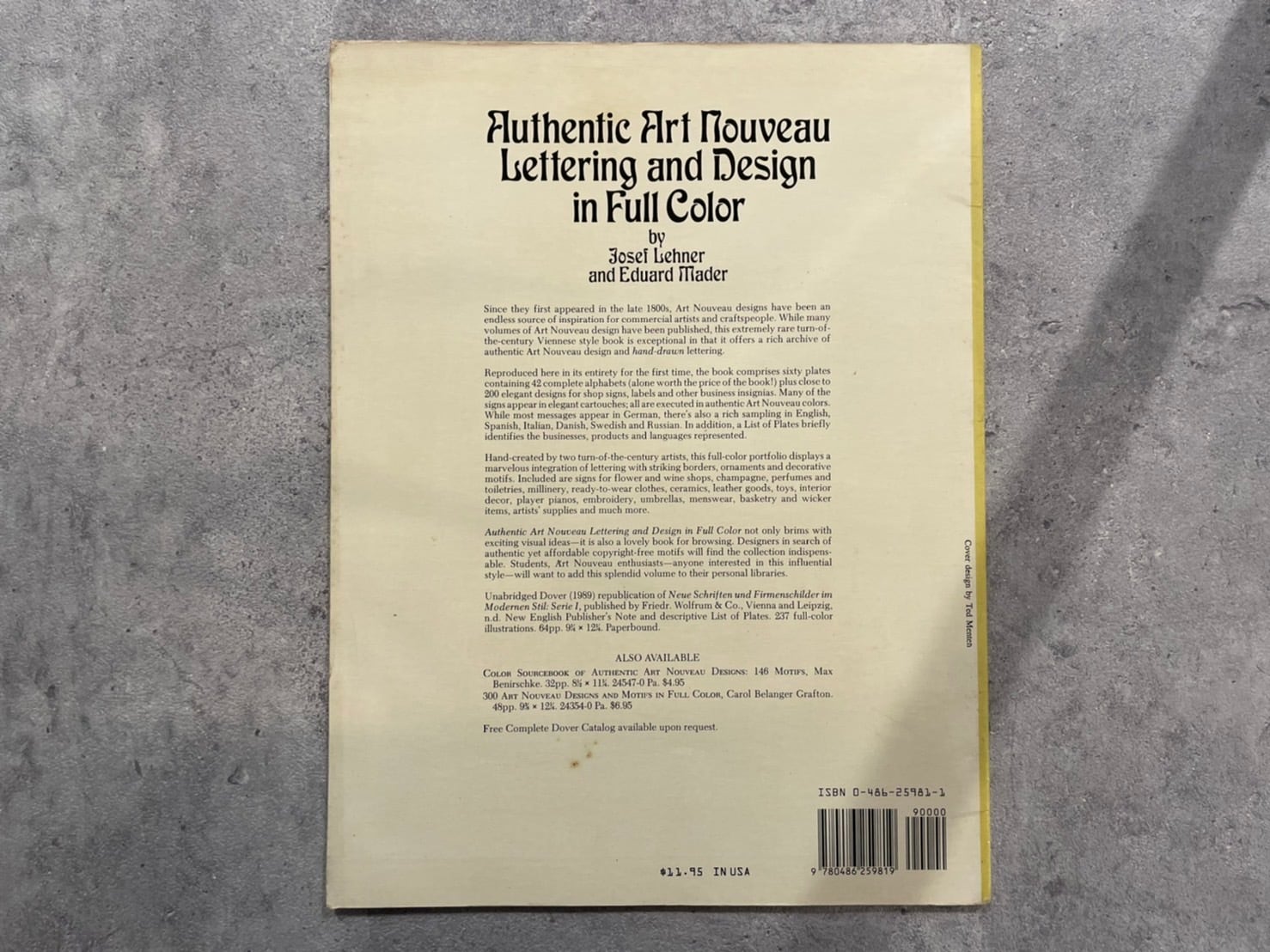 VA502】Authentic Art Nouveau Lettering and Design in Full Color