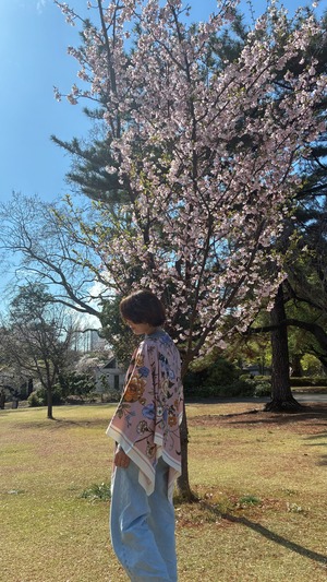 授乳ケープ　Garden shell pink