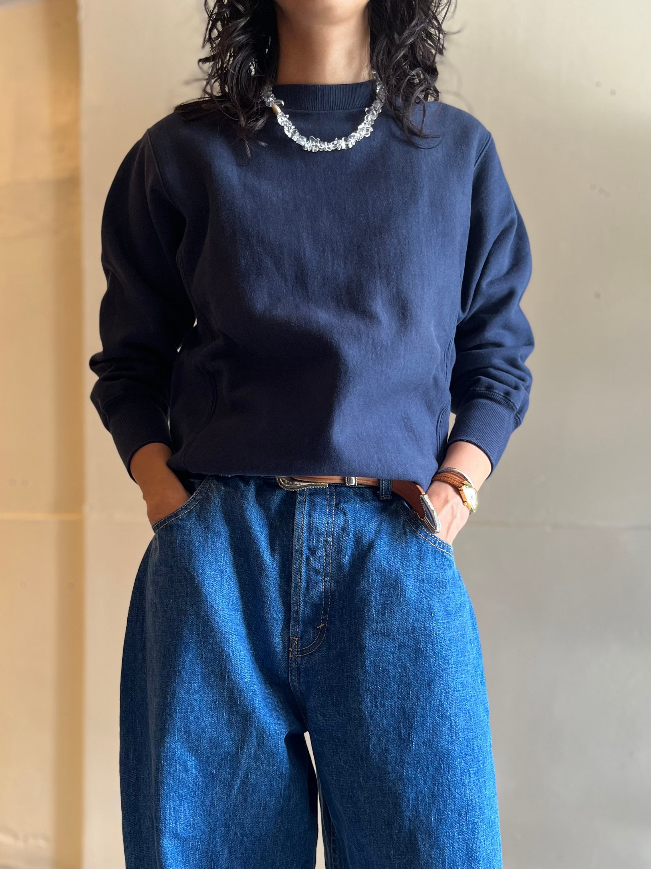 COMOLI(コモリ)18G長袖ニットポロ fade navy (X01-06023） | Pay ID