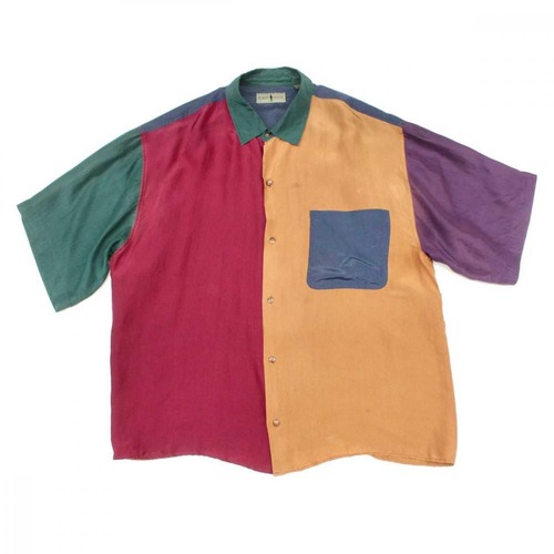 Vintage S/S Silk Shirt [ROBERT STOCK] [1990s-] Multi Col XL