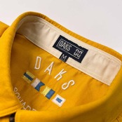 DAKS ダックス 両胸ポケット BD 半袖シャツ サイズ M /メンズ/山吹 イエロー