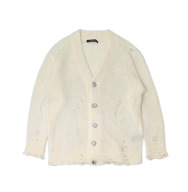 【ALMOSTBLACK】ORIGINAL STENLESS BUTTON MOHAIR CARDIGAN