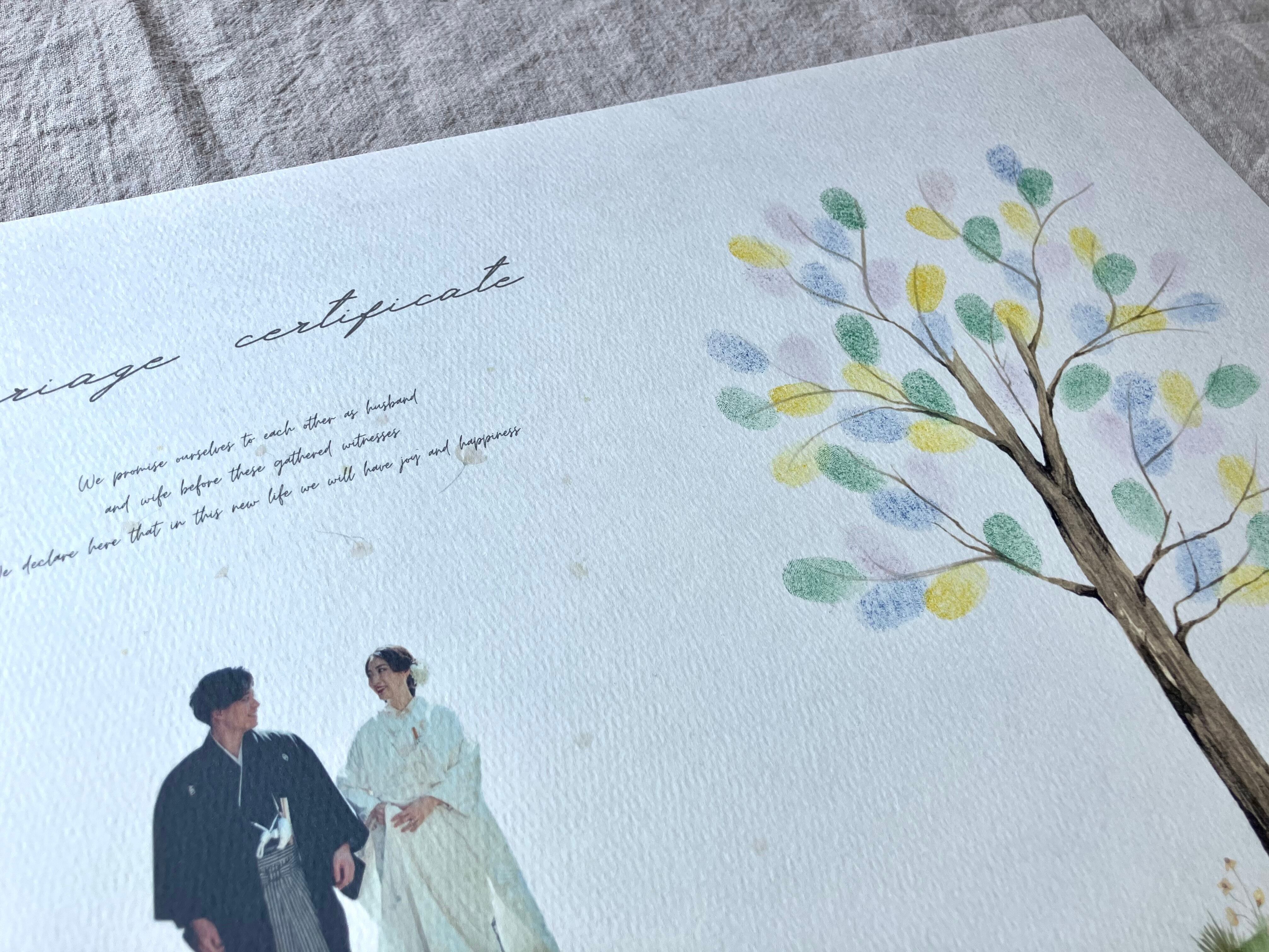 ウェディングツリー 結婚証明書［木］｜A3 ウェルカムツリー 結婚式