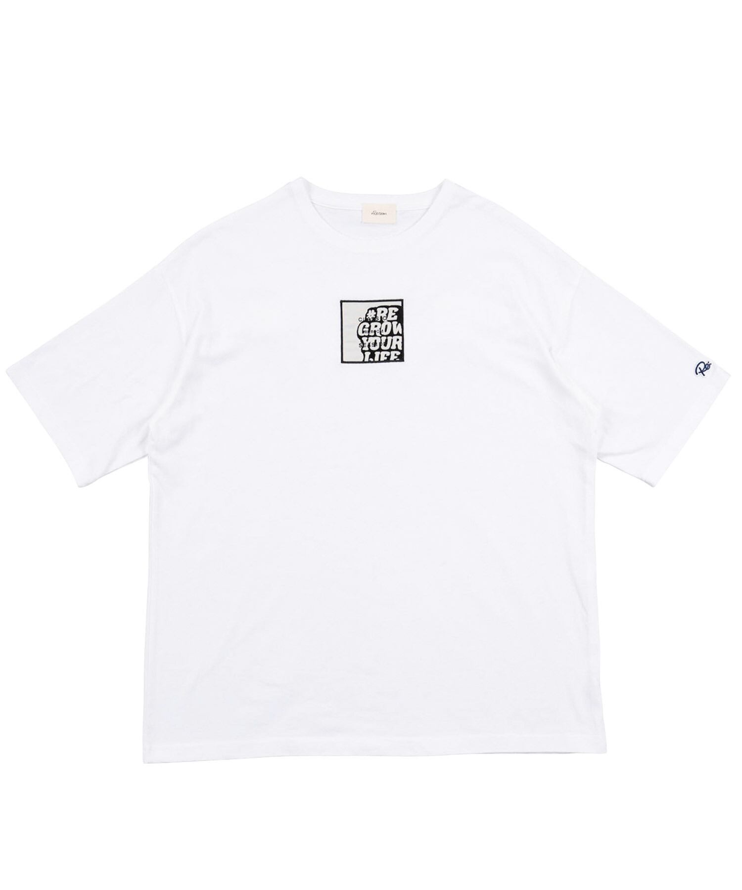 FRONT APPLIQUE EMBROIDERY BIG T-shirt［REC576］