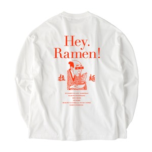 Hey.Ramen!ロンT　ホワイト