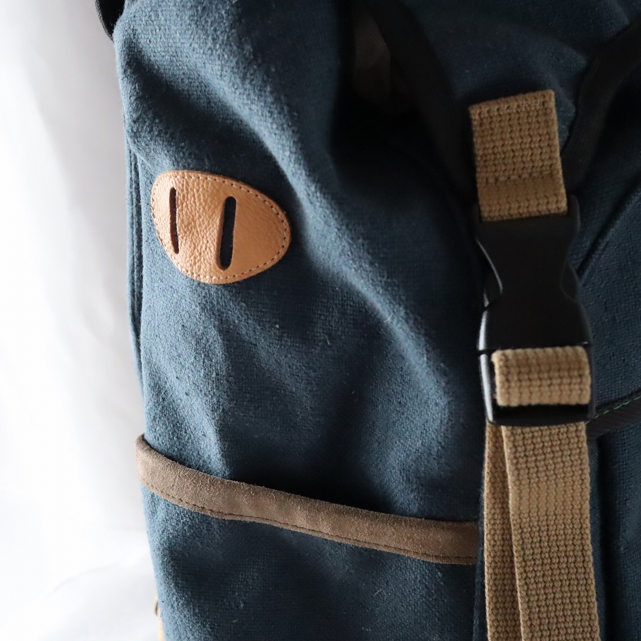 【Deadstock Item】バックパック / Top-flap Draw Backpack/ ネイビー×バーガンディ・ボトム