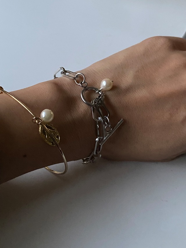 アコヤ貝真珠一粒ブレスレット　7ミリ真珠