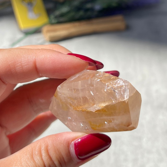 ブラジル・バイーア州産【ゴールデンヒーラー＆ローズクォーツ】フリーフォーム ⑬ 鉱物 天然石 パワーストーン
