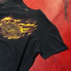 10s Harley-Davidson フレイムTシャツ　黒　ハーレー