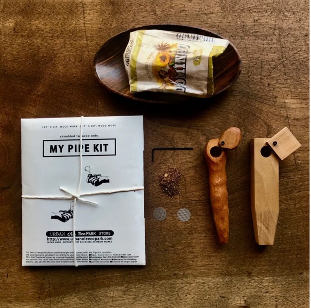 紙タバコのパイプを自作できる　パイプ手作りキット　PIPE  WHITTLING   DIY  KIT