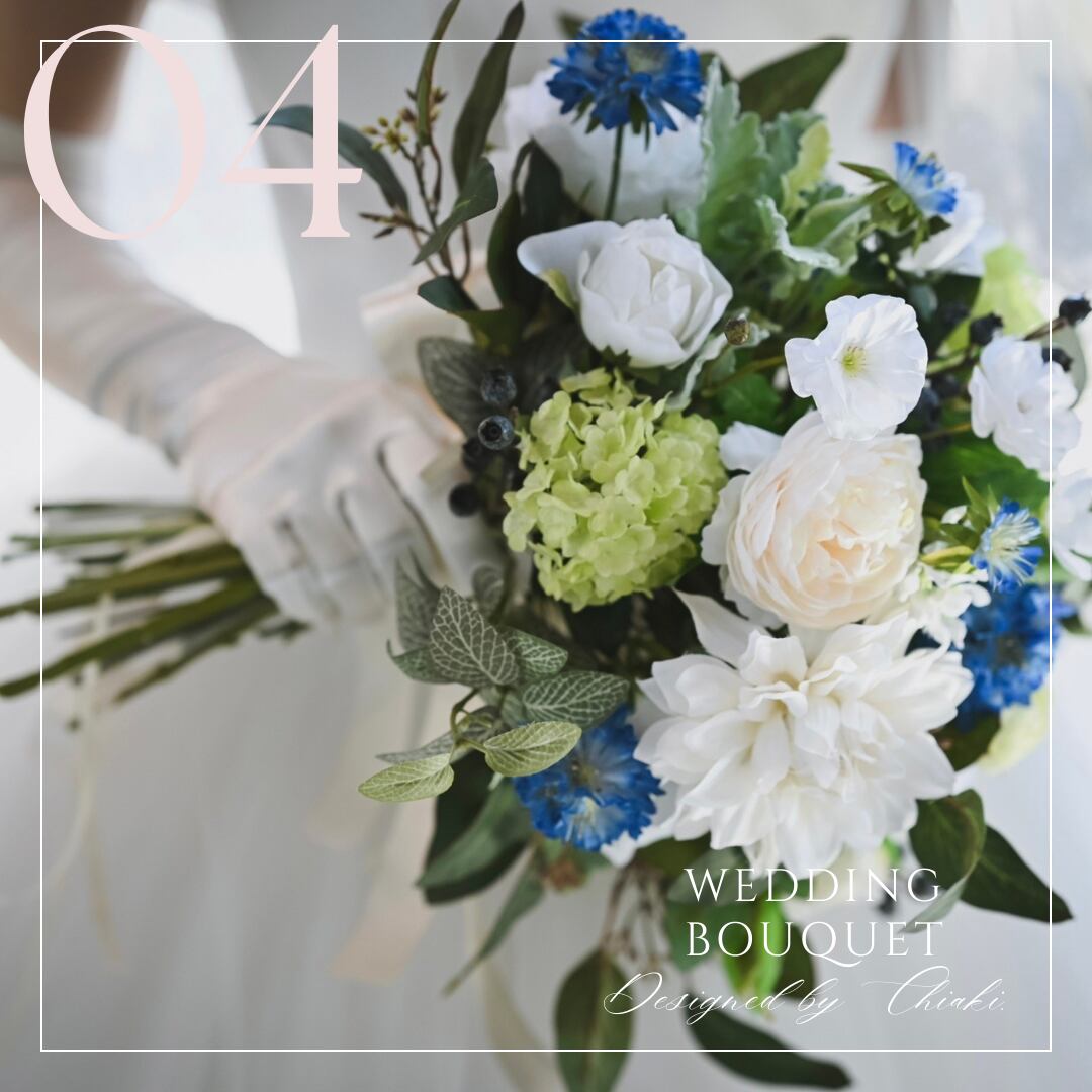 ブーケスタンド＆ブートニア付）オーダーメイドウェディングブーケ