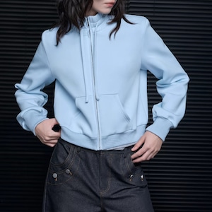 スタンドカラースウェットジップアップトップス ・20983 スタンドカラースウェットジップアップトップス ・20983