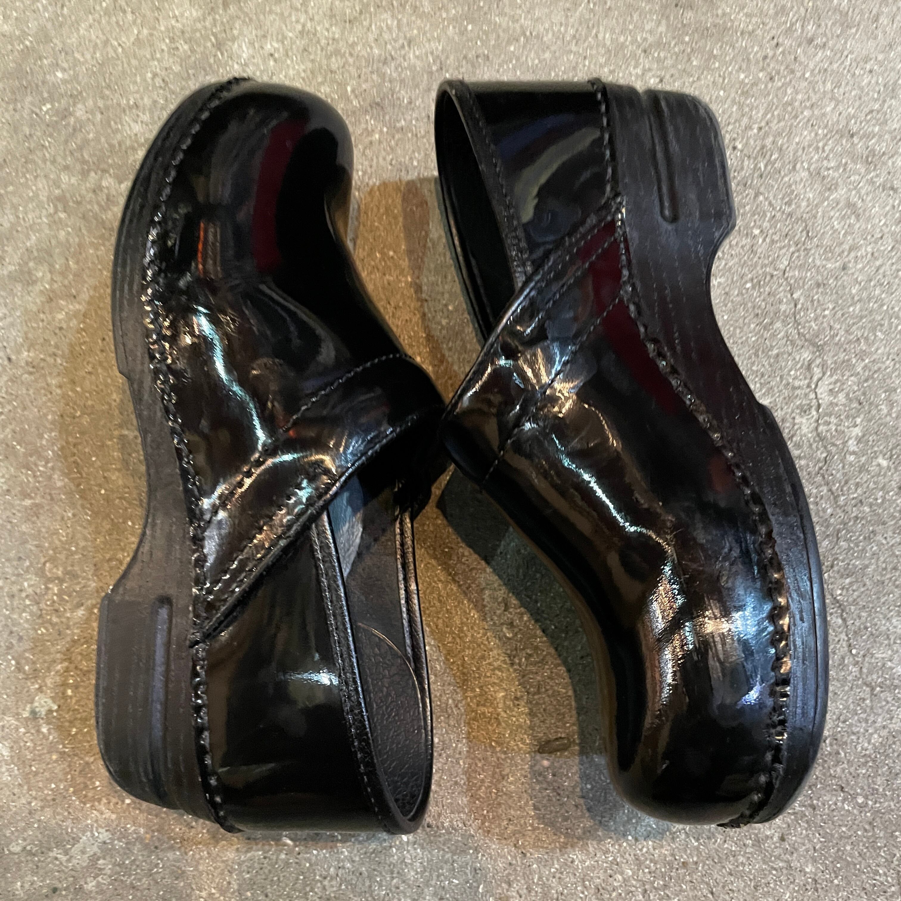 DANSKO【24.5】プロフェッショナル 厚底スリッポン 黒 レザー 39